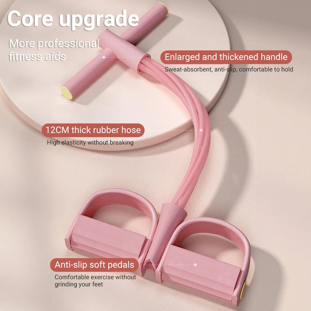 6-Tube Resistance Band Multi Function Tension Rope Fitness Bands/6-Tube Elastic Yoga Pedal Puller For Sports Exercises At Gym
