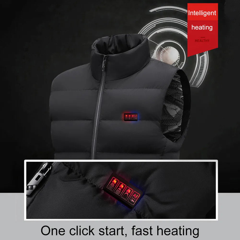 23 Heating Areas Vest Jacket Men Winter/Electric Heated Vest Men USB Infrared Waistcoat