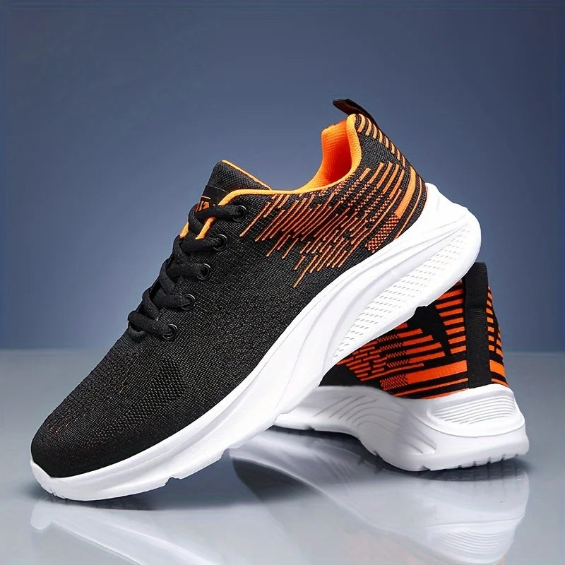 Lightweight Breathable Gradient Knit Mesh Women Athletic Sneakers Size/36-46 Shock Absorb Soft Cushion Anti Slip Thick Outsole