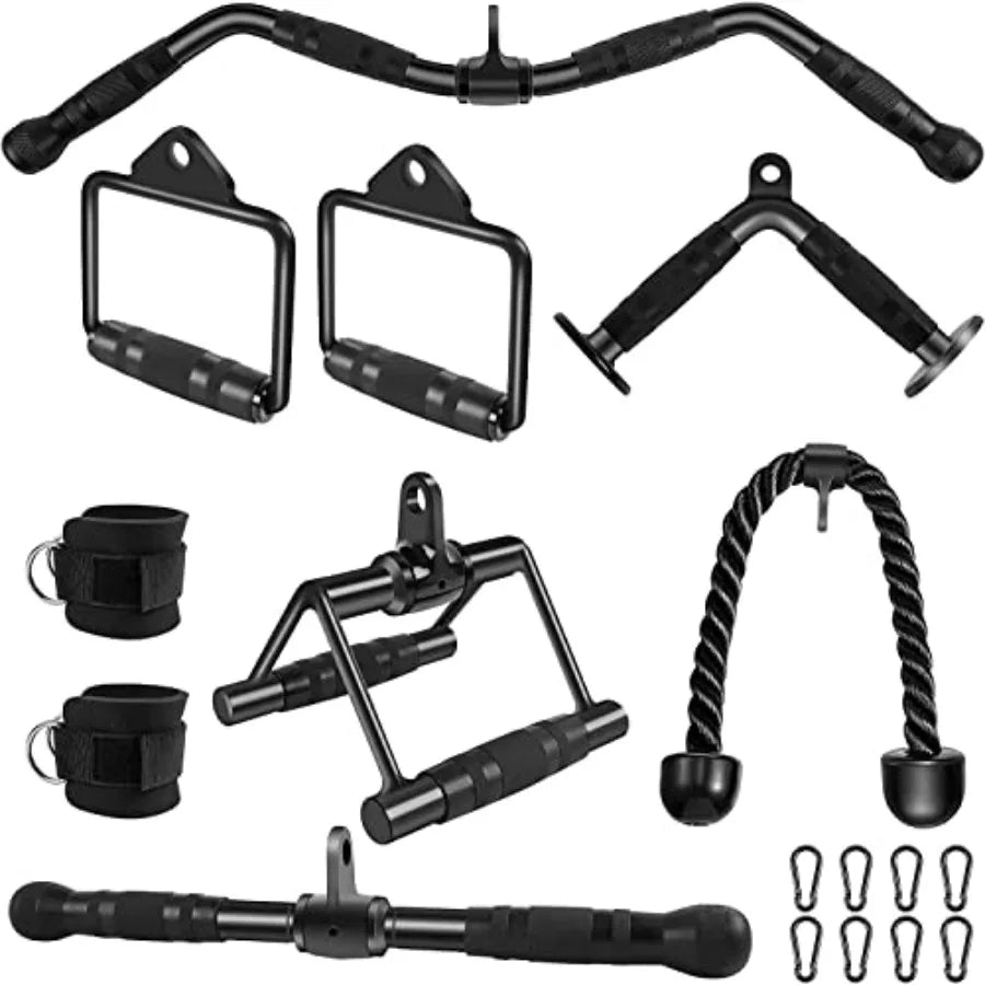 LAT Pulldown Bar Attachments Cable for Home Gym Triceps/Rope Pull Down Equipment Weight and Power Exercise