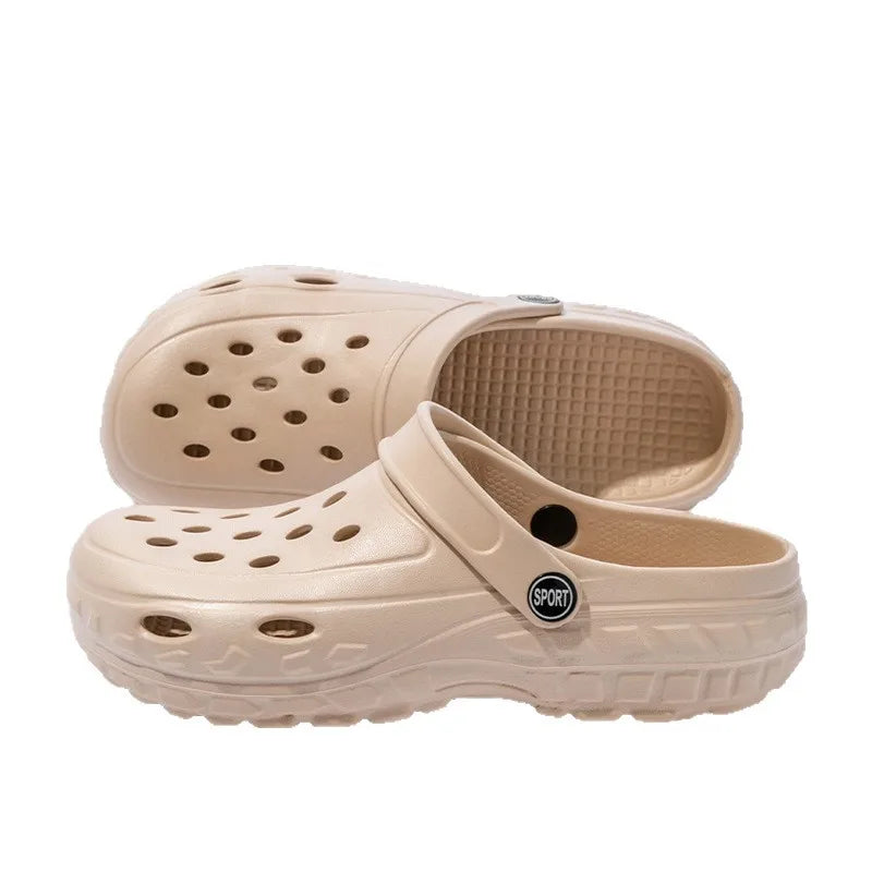 Summer Women Clogs Female Sandals Thick Bottom Home Slides/Soft EVA Dry Wedges Platform Garden Shoes Beach Sandals Home Slippers