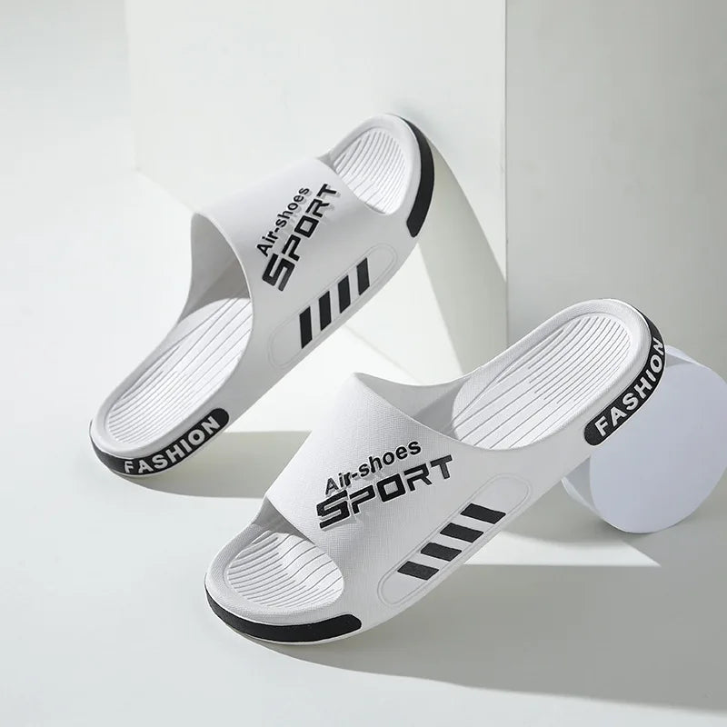 Fashion Men's Slippers PVC Soft Sole Non-slip Slides Casual/Outdoor Flip Flops Home Slippers New
