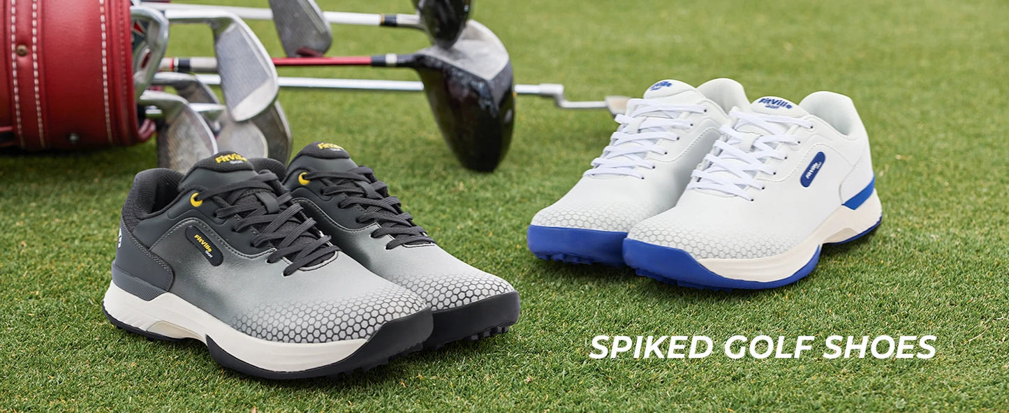 FitVille Wide Men's Golf Shoes Non-Slip Wear-Resistant Comfortable/Pickleball Sports Shoes Suitable for Swollen Feet