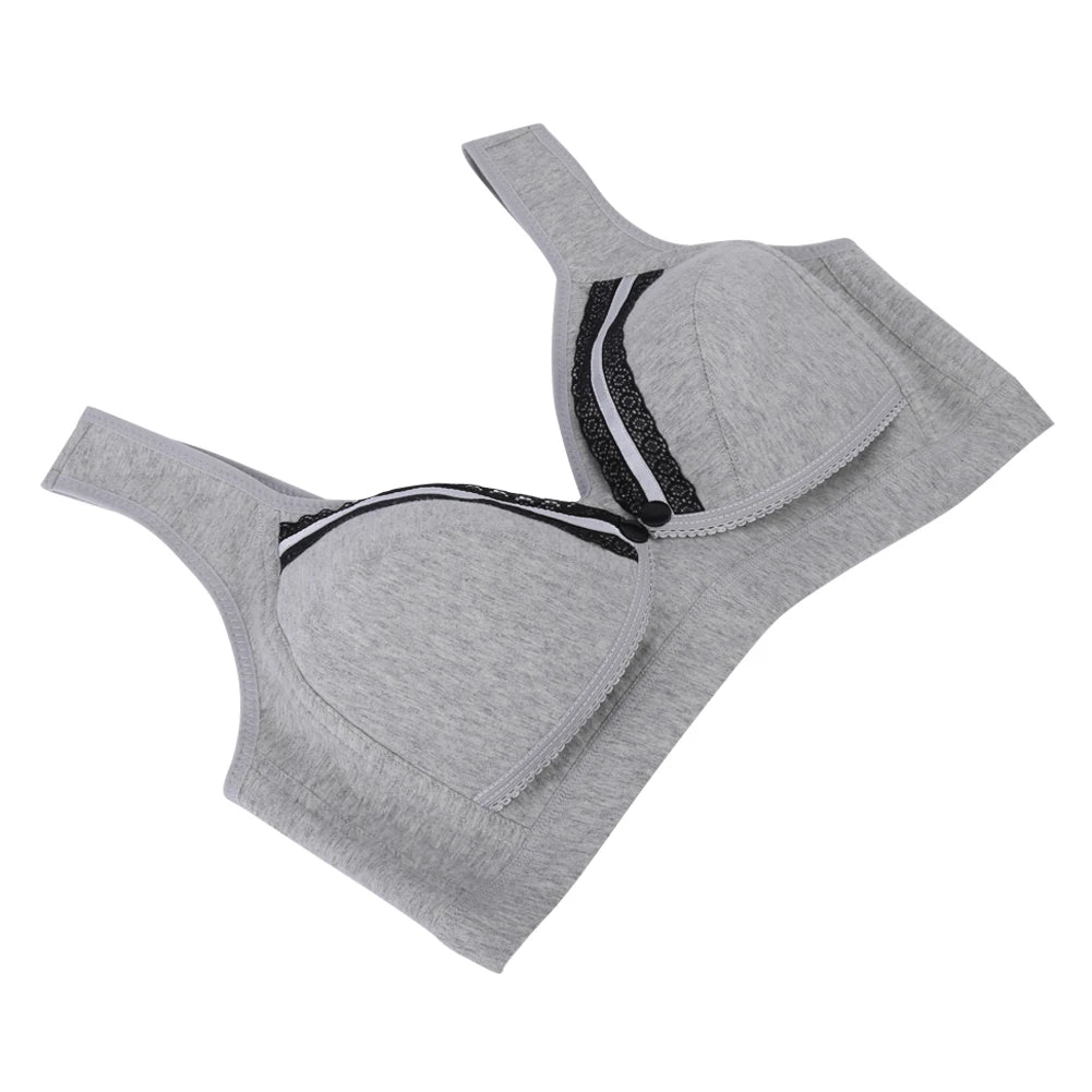 Cotton Maternity Nursing Breast Feeding Bras/Prevent Sagging Pregnant Women Underwear Grey Bra