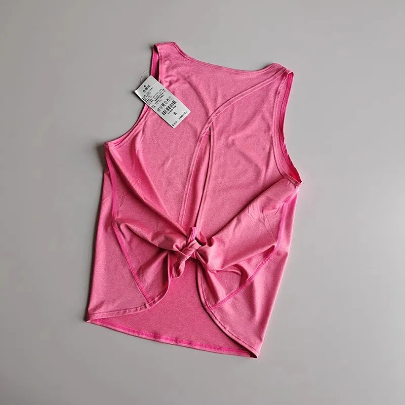 Women's Sleeveless Gym Shirts Tops Yoga Sports Vest Fitness/Loose Sport Shirts Female T-Shirts for Workout Exercise Tank Tops