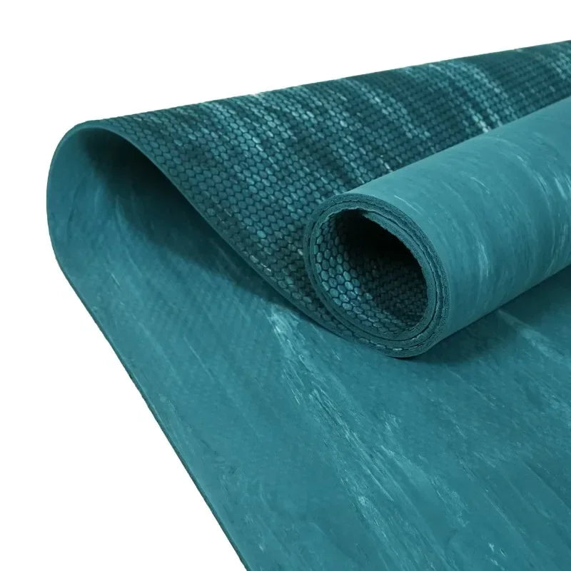 Non-slip treaded, 4mm rubber yoga mat/suitable for high-intensity workouts
