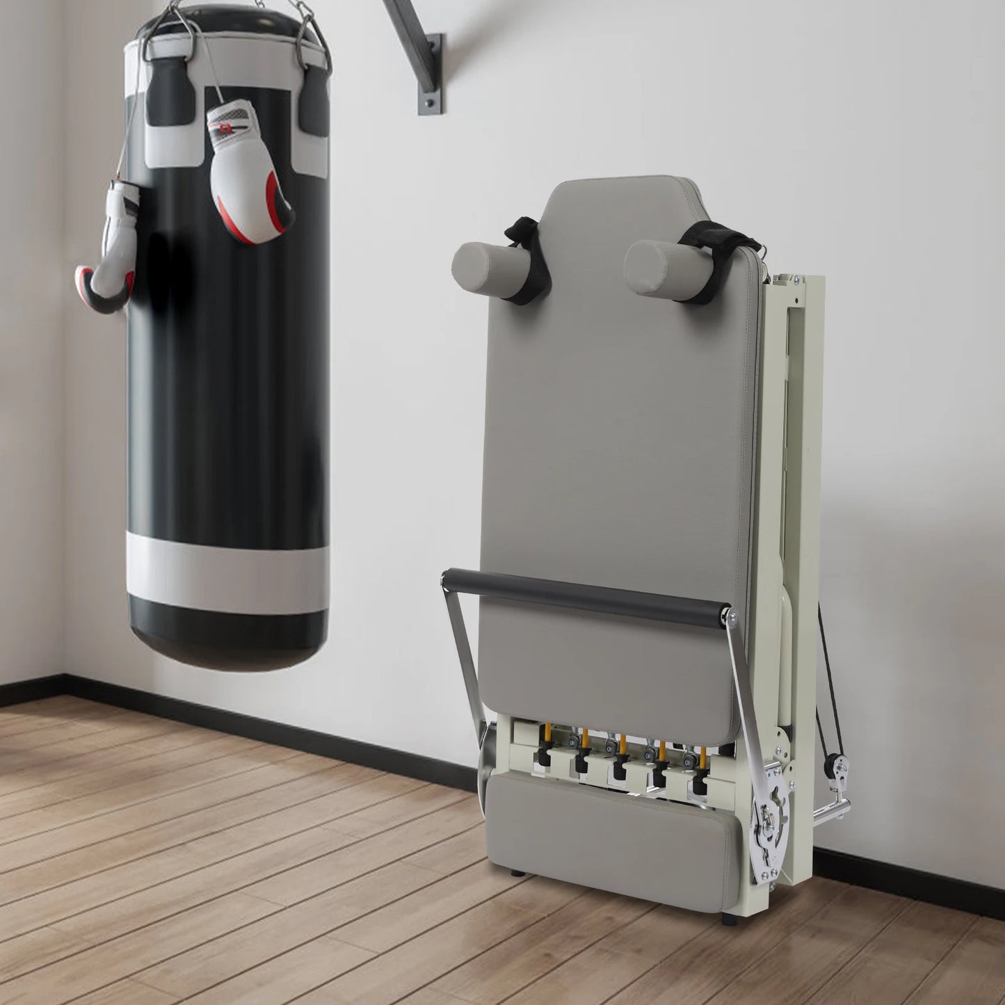 120kg/264.55lbs Foldable Pilates Reformer Machine/Multifunctional Yoga Fitness Equipment, Pilates Exercise Equipment