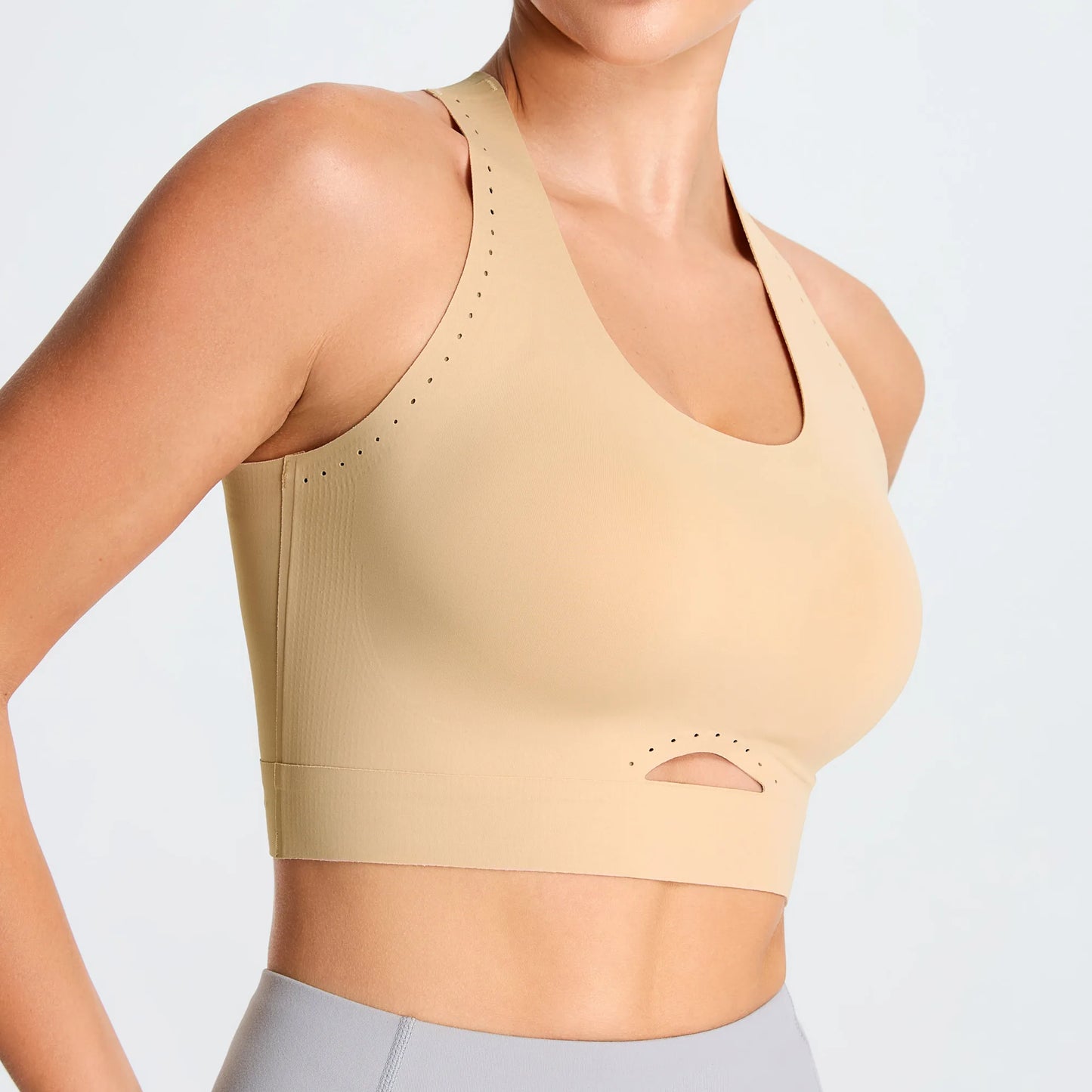 THE GYM PEOPLE Women's Wireless Cross Back/Sports Bras Padded Low Impact Seamless Bra