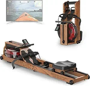Home Use Foldable Rowing Machine with Bluetooth Monitor and Tablet Holder/JOROTO Water Rowing Exercise Equipment