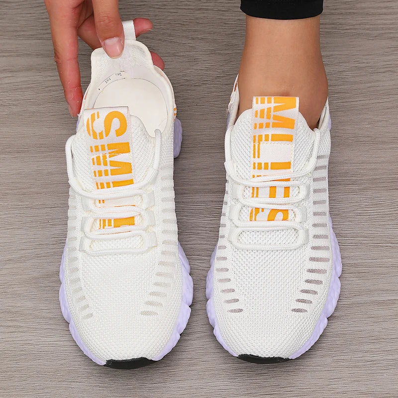Women's Platform Sports Shoes with Fashionable Trendy Design/Breathable Comfortable Shoes Outdoor Hiking  Walking Casual Shoes