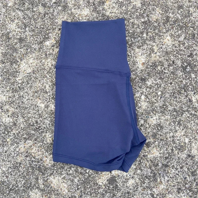 Solid Color Women Fitness Sport Shorts High Waist Athletic Yoga Shorts/Leg Cycling Comprehensive Training Jogging Squat