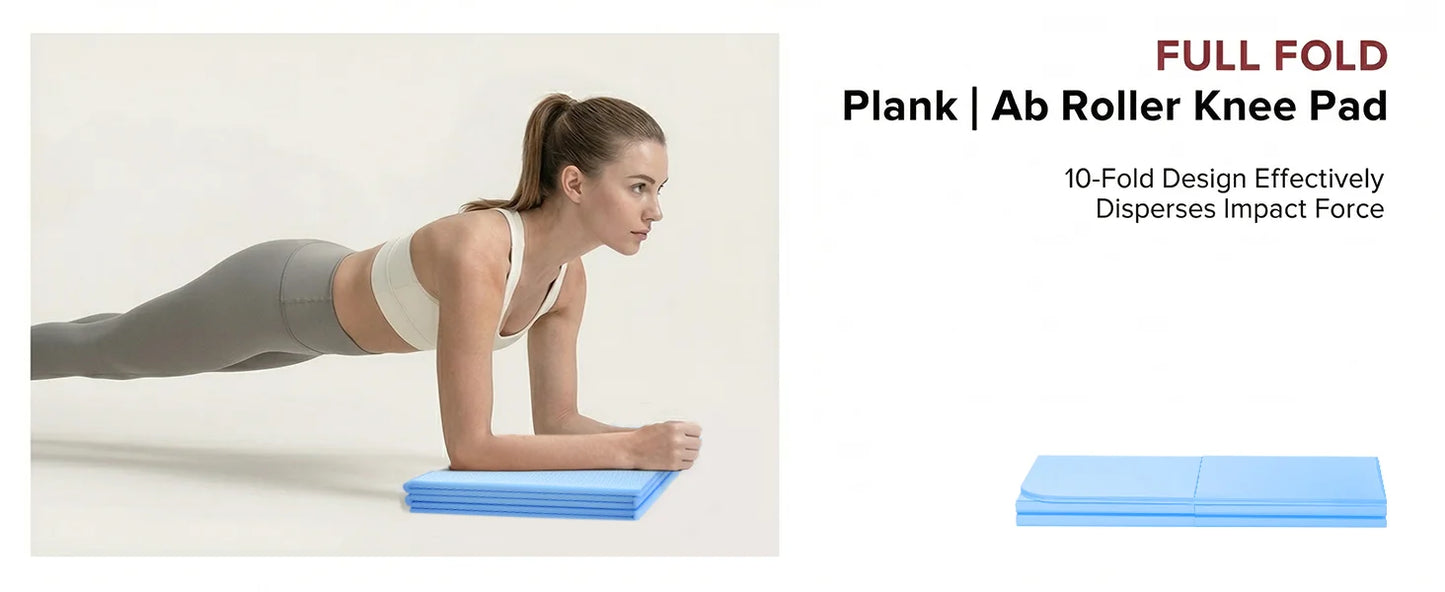 HAPBEAR Foldable Yoga Mat - 72"x24"x0.24" (6mm), Non-Slip/TPE Exercise Mat for Home Workout Yoga Pilates Stretching