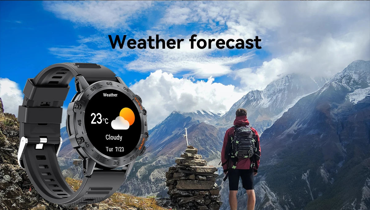 LIGE Smartwtach For Men Bluetooth Calling Waterproof Watches Health Monitoring/400mAh Outdoor Sport Smartwatch Man