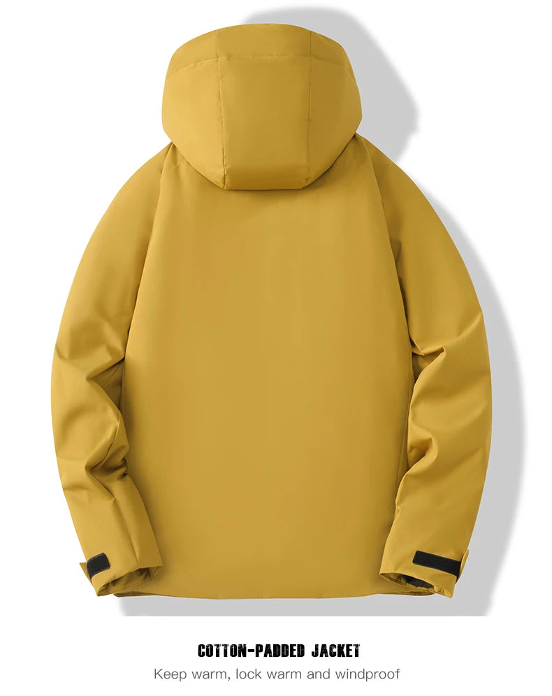 JNLN Unisex Waterproof Fleece Jackets Winter Windproof Thermal Windbreaker/Men Hiking Camping Skiing Climbing Raincoat