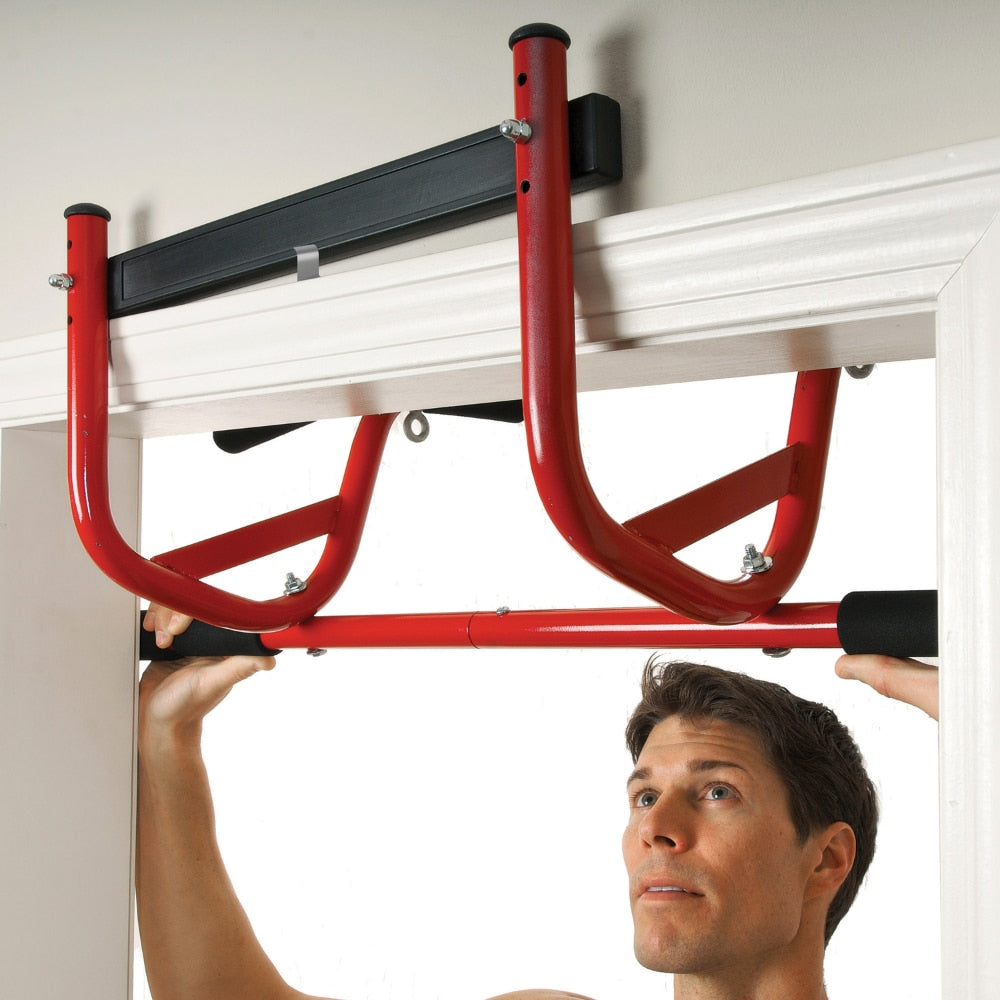 Elevated Chin Up Station No Screw/Strength Training Pull Up Bar for Doorway Fitness