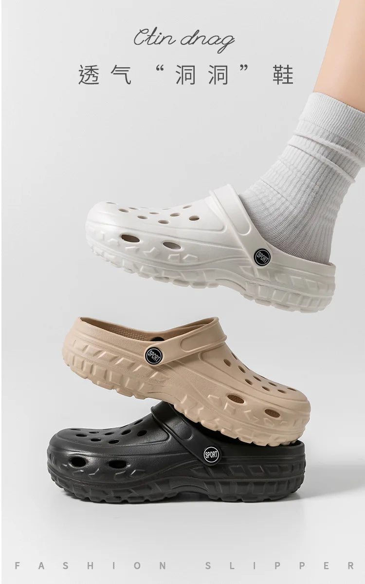 Summer Women Clogs Female Sandals Thick Bottom Home Slides/Soft EVA Dry Wedges Platform Garden Shoes Beach Sandals Home Slippers