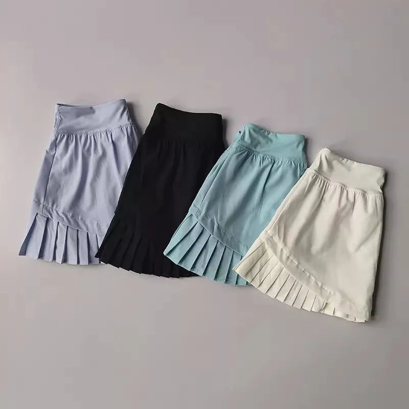 Women 2 in 1 Jogging Shorts Skirts High Waist Fitness/Sport Yoga Shorts Tennis Golf Gym Running Shorts Sports Tight Shorts