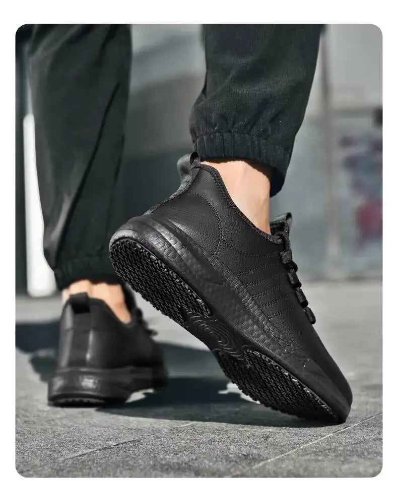Hotel Four Season New Light Plus Size Men's Work/Waterproof Non-Slip Oil-Proof Chef Career Casual Shoes