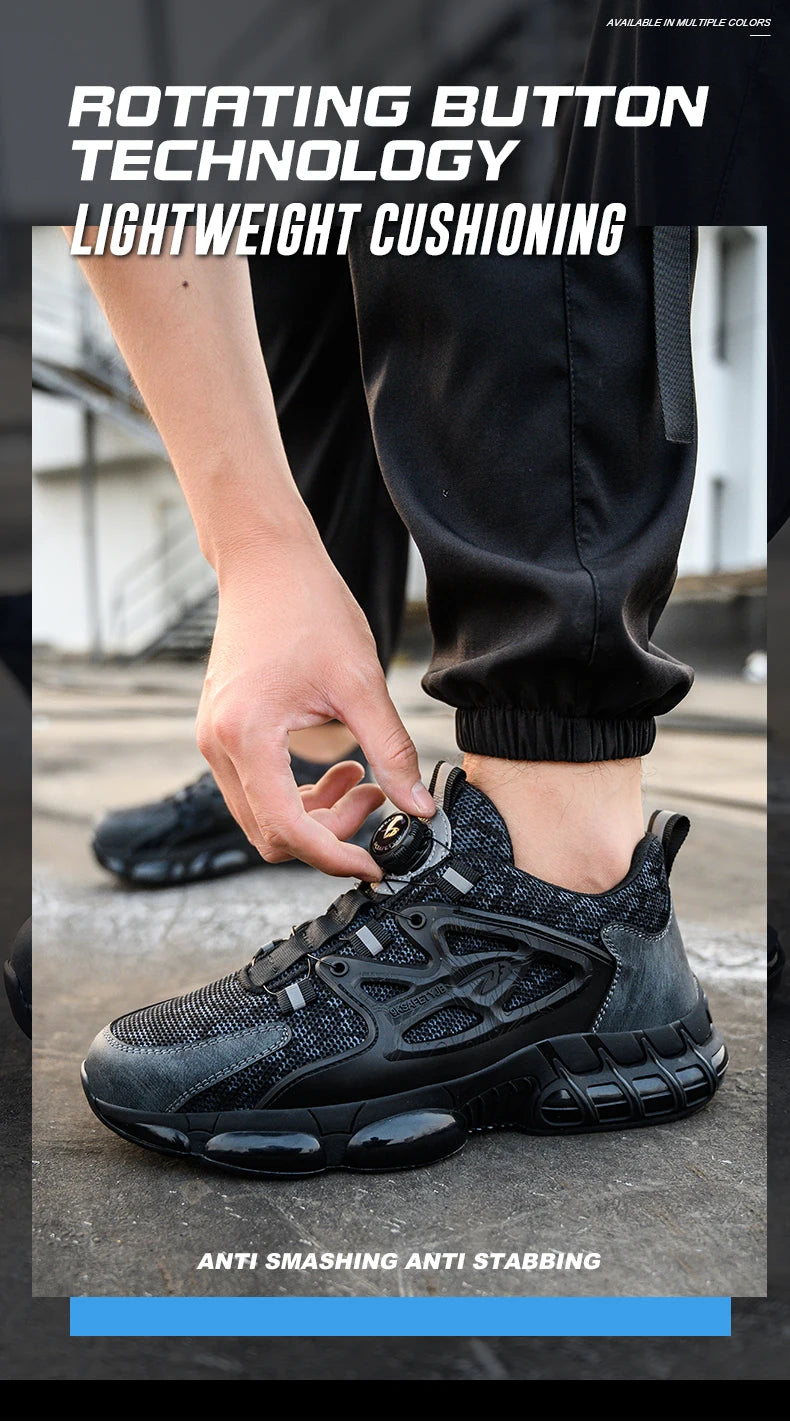 Work Safety Shoes Boots Women Steel Toe Cap Sport Sneakers/Puncture Proof Crash Proof Light Wear Resistant Industrial Shoes