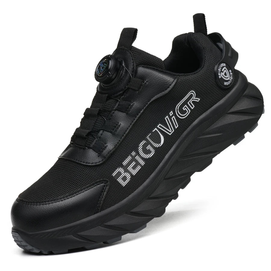 Rubber-Padded Anti-Slip Impact-Resistant/Puncture-Resistant Safety Shoes