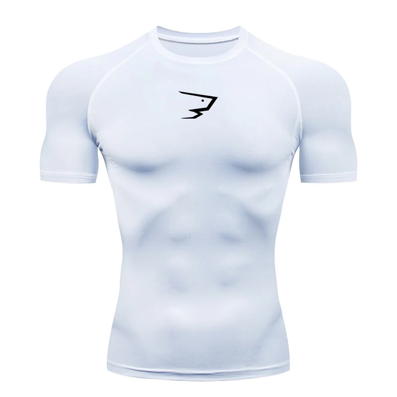 Men Short Sleeve Compression T-Shirt Running Gym/Fitness Sport Tees Male Jogging Athletic Sport Tops