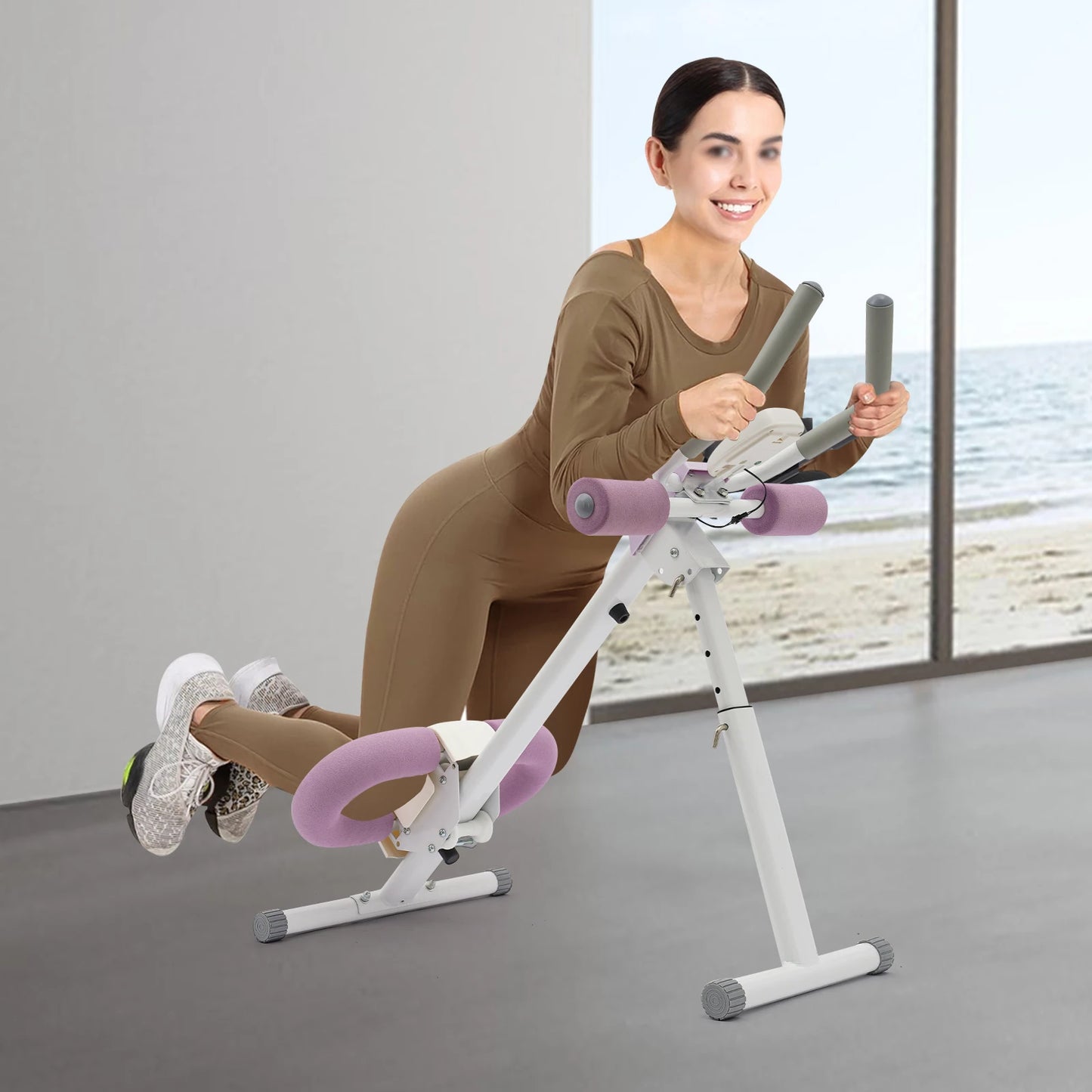 Foldable Abdominal Exercise Machine Abdominal Workout Equipment/Abdominal Trainer Machine for Homes Offices Gyms