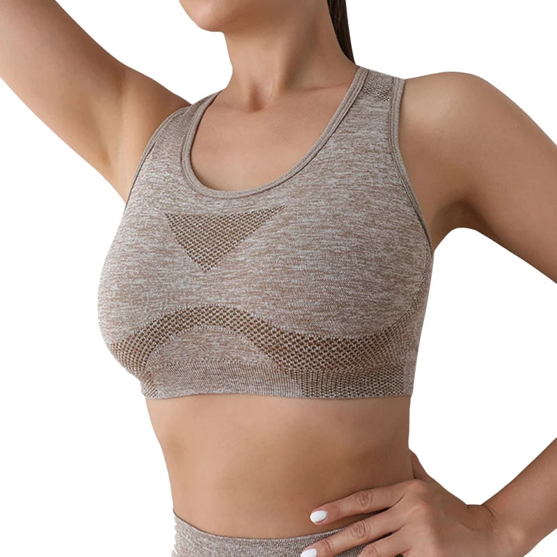 Women Sports Bras Yoga Top Vest High Shockproof Quick-drying Yoga/Gym Running Fitness Underwear Ladies Seamless Sportswear