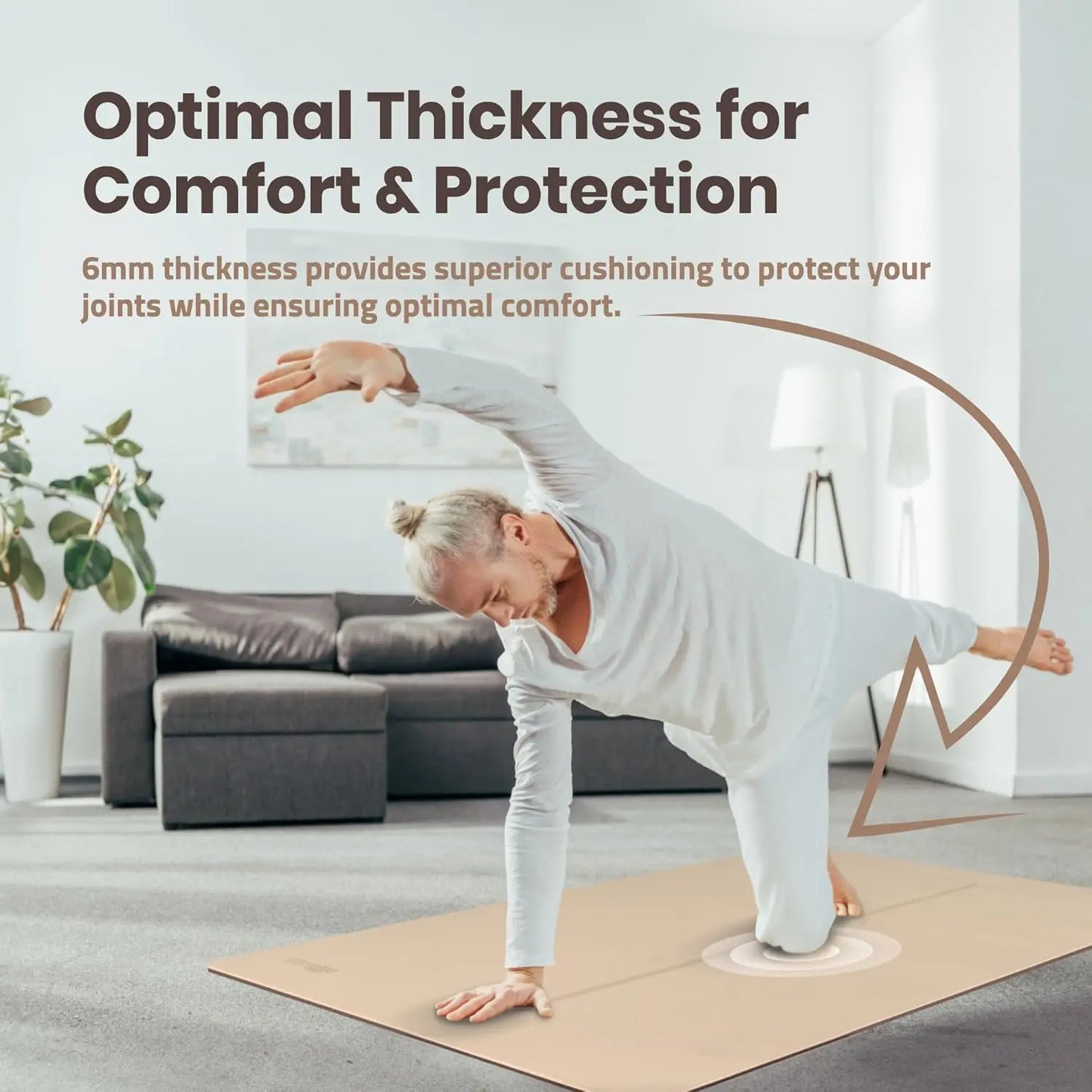 (6'x4') Extra Wide Workout Mat for Home Non Slip Fitness & Exercise Mat/for Home Gym Yoga, Pilates, Stretching, and Floor