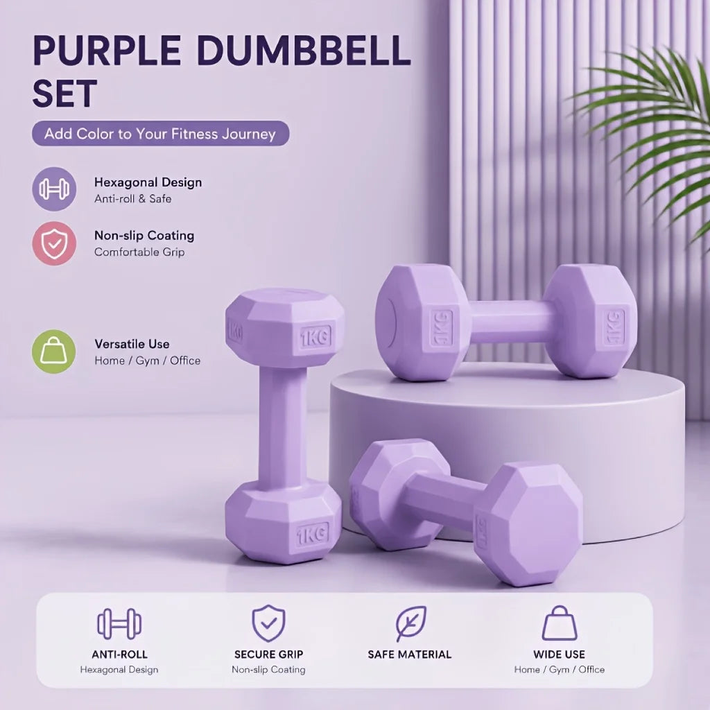 Women's Multifunctional Dumbbell Set Perfect for Home and Gym Workouts/Arm Training and Yoga Durable PP Material Mixed Colors