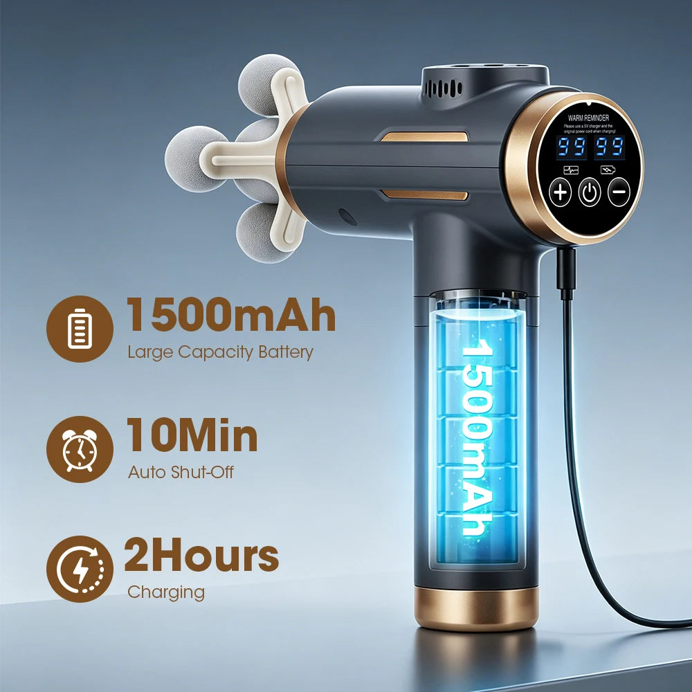 Electric Massage Gun 99 Levels High-Frequency Vibration Powerful/Fascia Gun for Body Muscle Relief Arm And Leg Massager