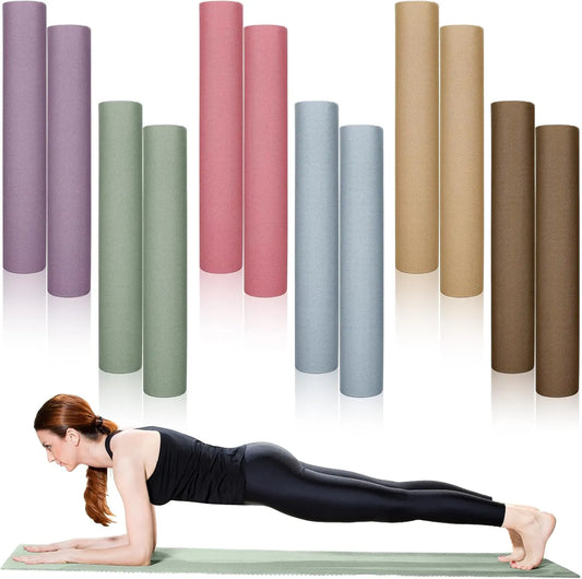 12 Pack 68" x 24" Yoga Mat Bulk 4mm Thick Extra Long/Sports Mat Anti Slip Tear Resistant Exercise Yoga Mat Set