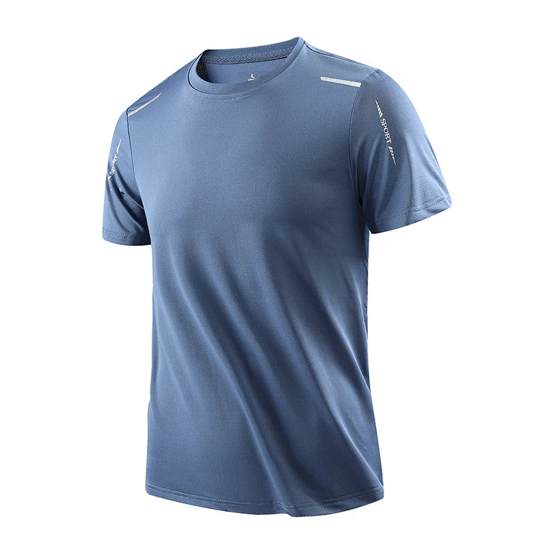 CHRLCK Men's Running Quick Drying T-shirts Breathable Hiking/Fishing Tees Soft Elasticity Outdoor Sports Short Shirt Summer