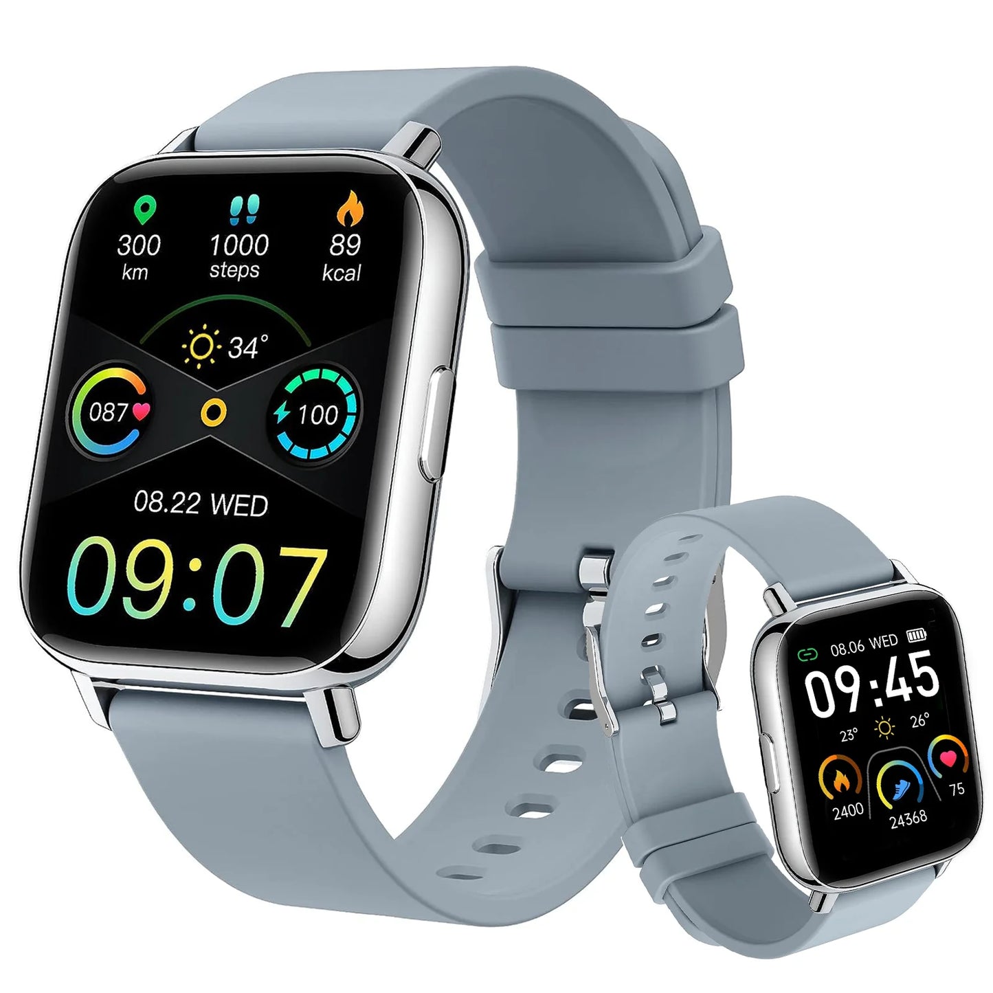 Nerunsa Smart Watch Fitness Tracker 1.69" Touch Screen Smartwatch/Fitness Watch Heart Rate Monitor/Pedometer/Sleep Monitor.