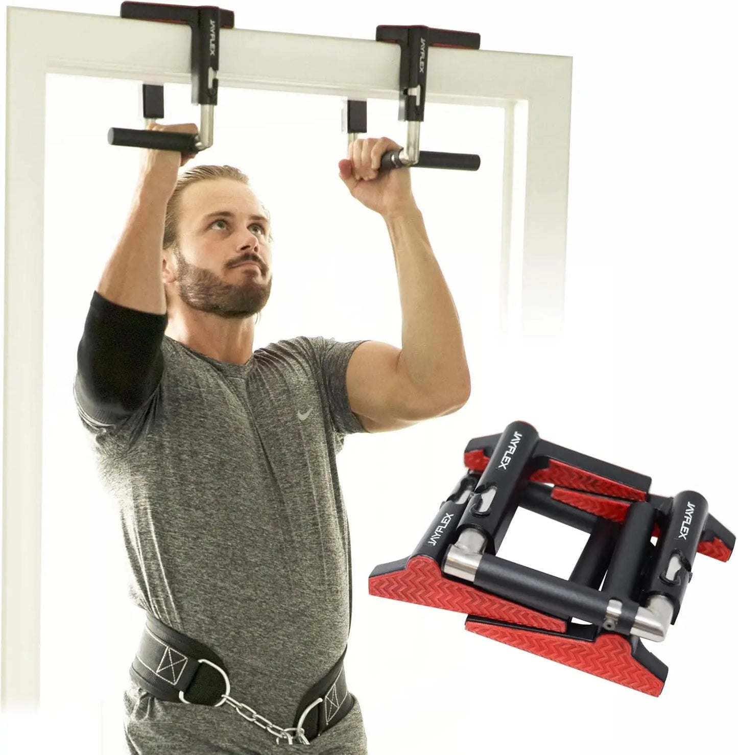 CrossGrips Compact Pull Up Bar Pull Up Door Frame/for Work from Home Fitness Adjustable Door Frame Pullup Bar