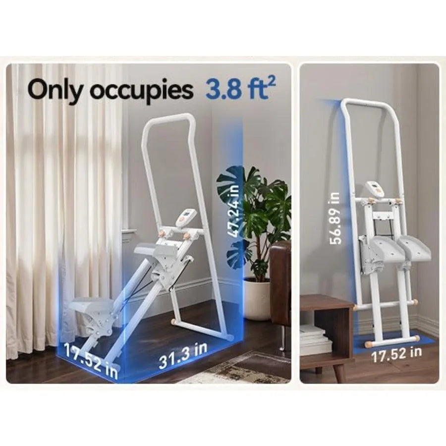 Home Exercise Stair Stepper with Handlebar for Cardio Fitness Training/High Load Capacity Up to 300LBS Compact Design