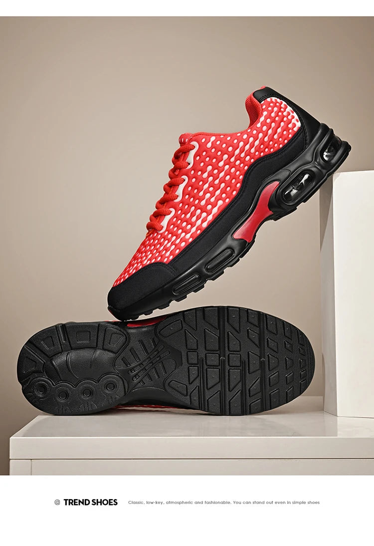 Men's Cushioning Running Shoes EVA Midsole for Shock Absorption/Lightweight & Breathable Mesh Sports Sneakers Gym and Walking