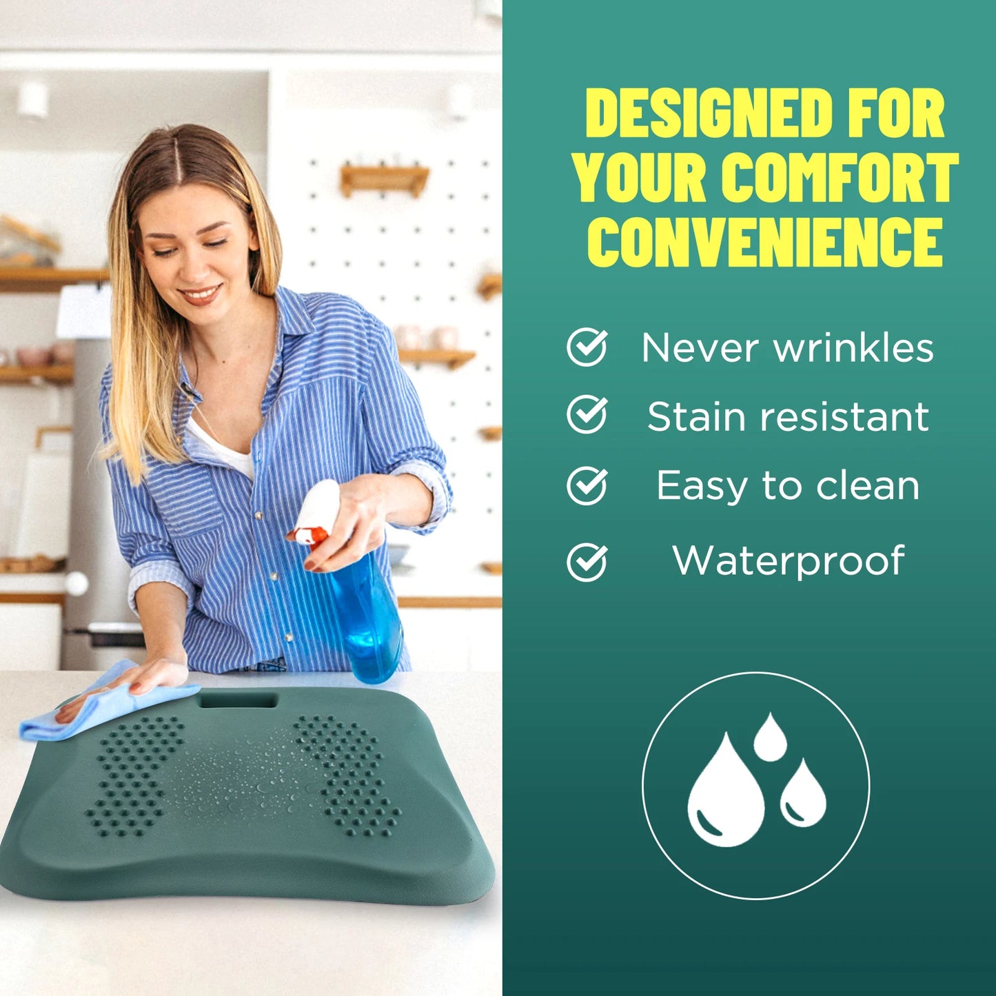 Fitness Yoga Mat Non-Slip Extra Thick Support Gymnastics Mat/Aerobics Pilates Mat Indoor Fitness Equipment