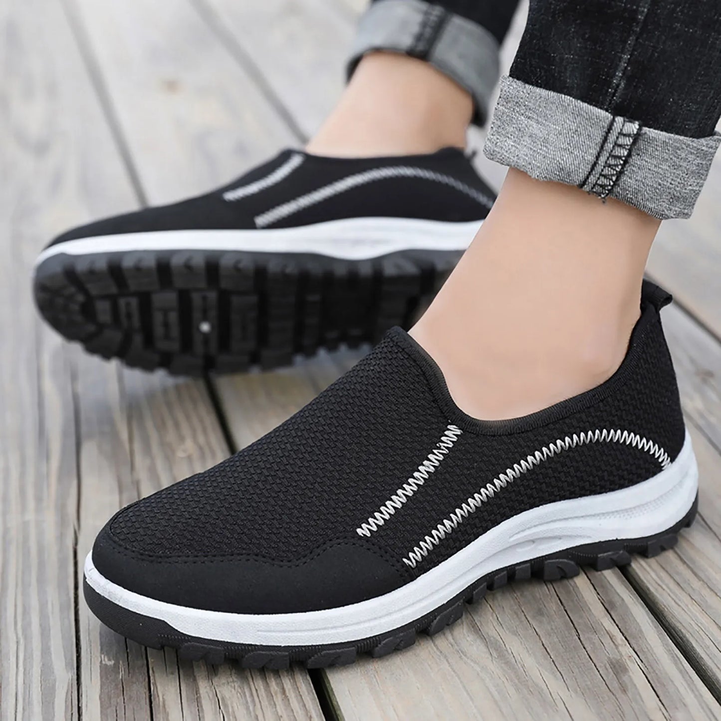 Casual Shoes Men Size 9 Men Low Top Walking Shoes Fashion/Casual Shoes Loafers Men's Casual Slip on Walking Shoes