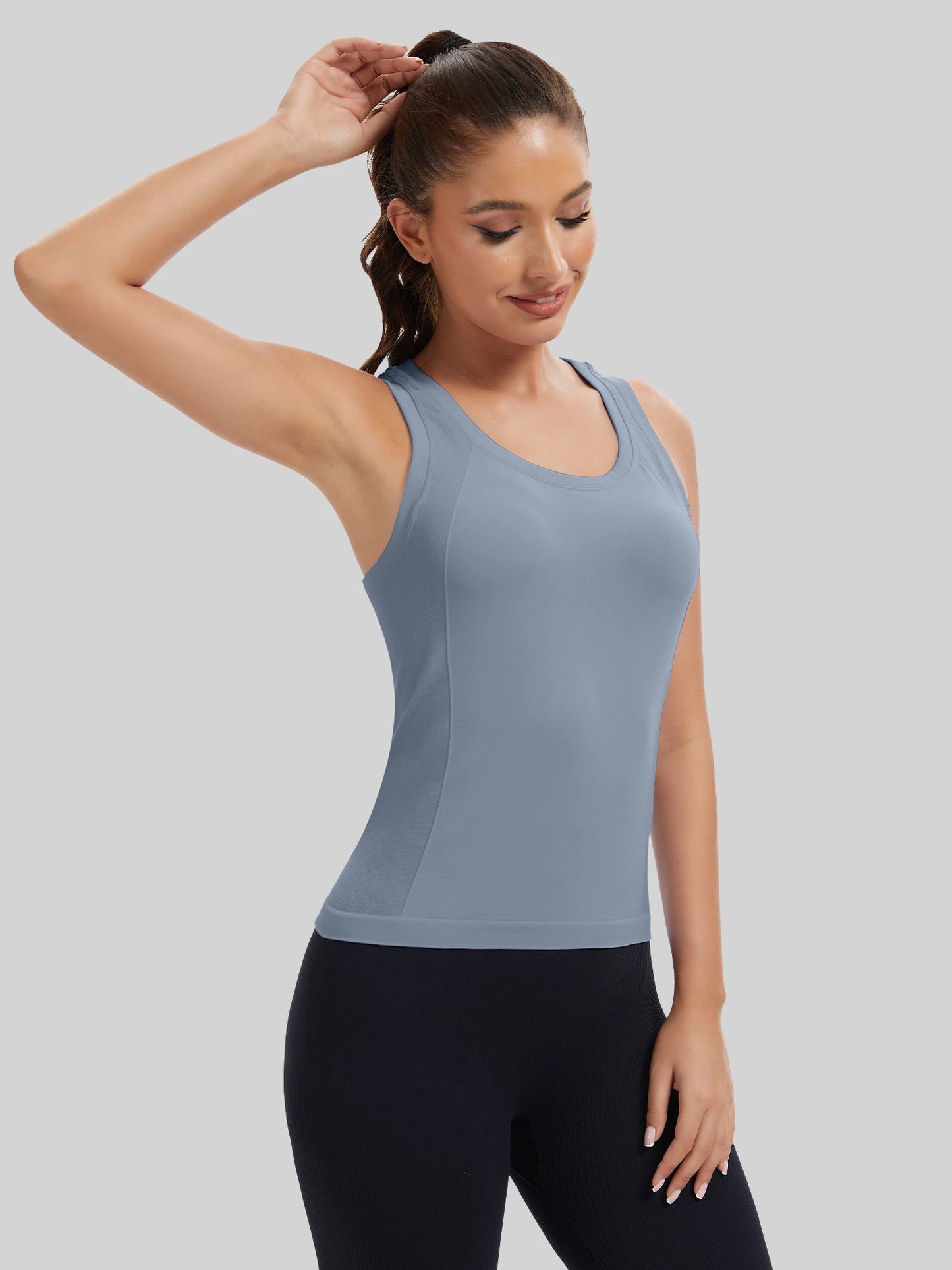 Workout Tank Tops for women Racerback Tank tops/Seamless Gym Tops Sleeveless Athletic Yoga Running Shirts