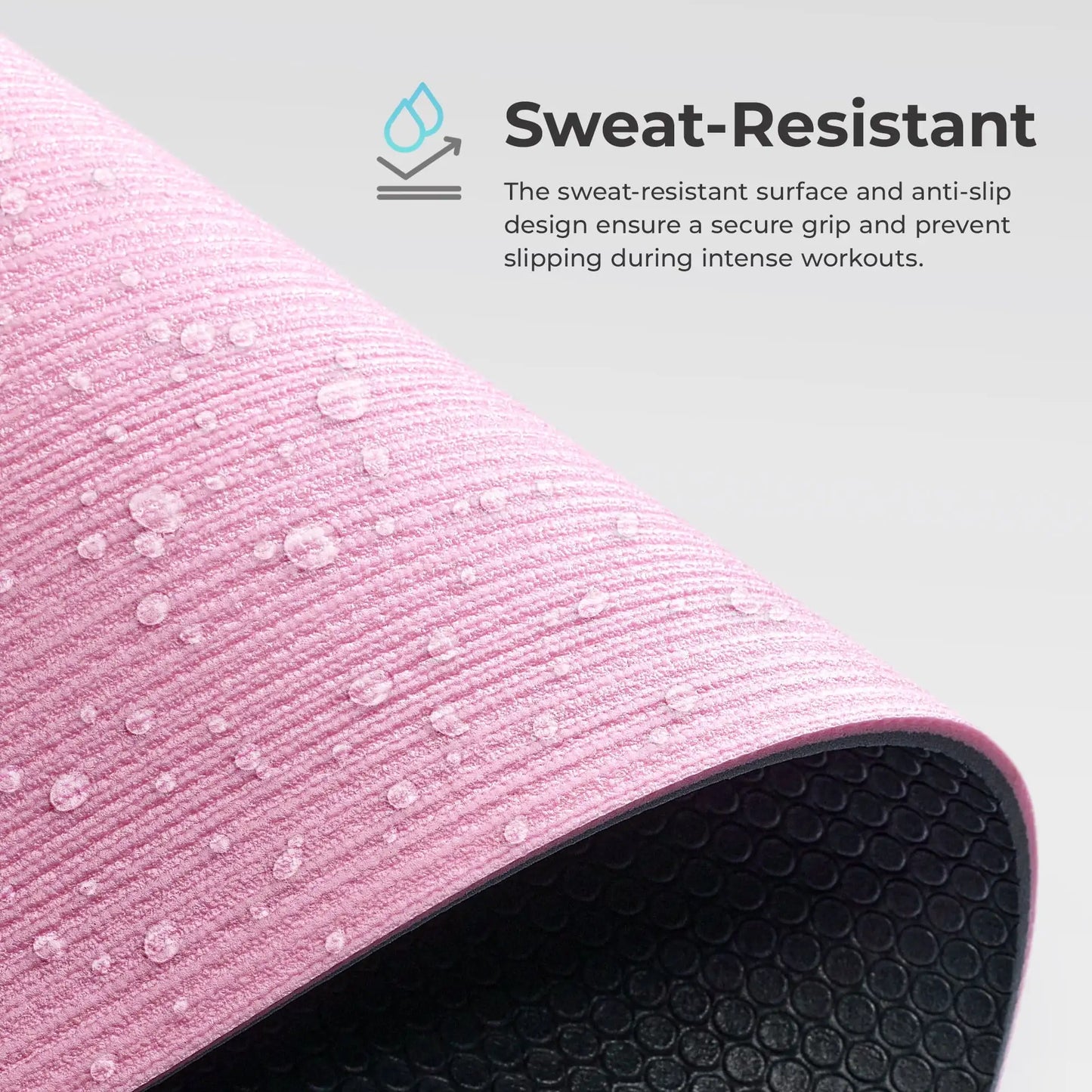 Anti-Slip Dual Color Exercise Yoga Mat (Pink)  yoga mat/exercise mat  gym mat workout mat