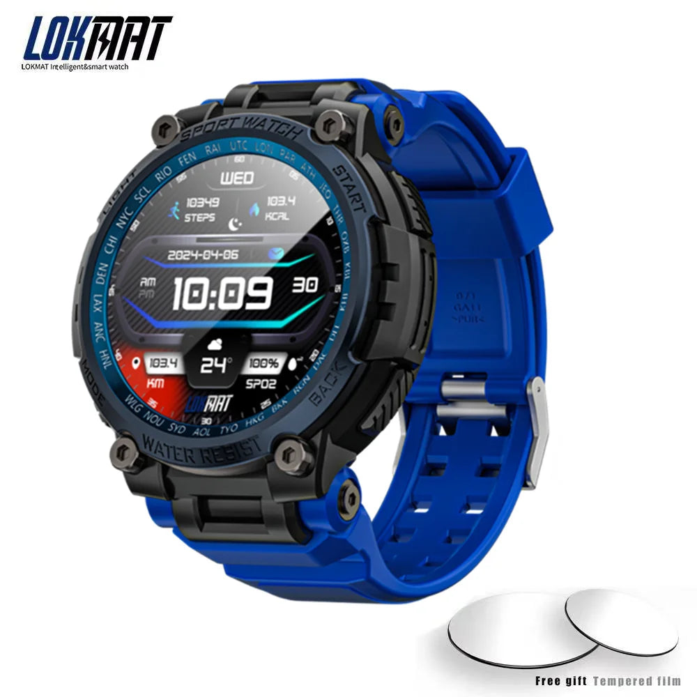 LOKMAT New ATTACK MAX Sport Rugged Smart Watch BT Calls Waterproof/Military Smartwatches Heart Rate Monitor Fitness Tracker