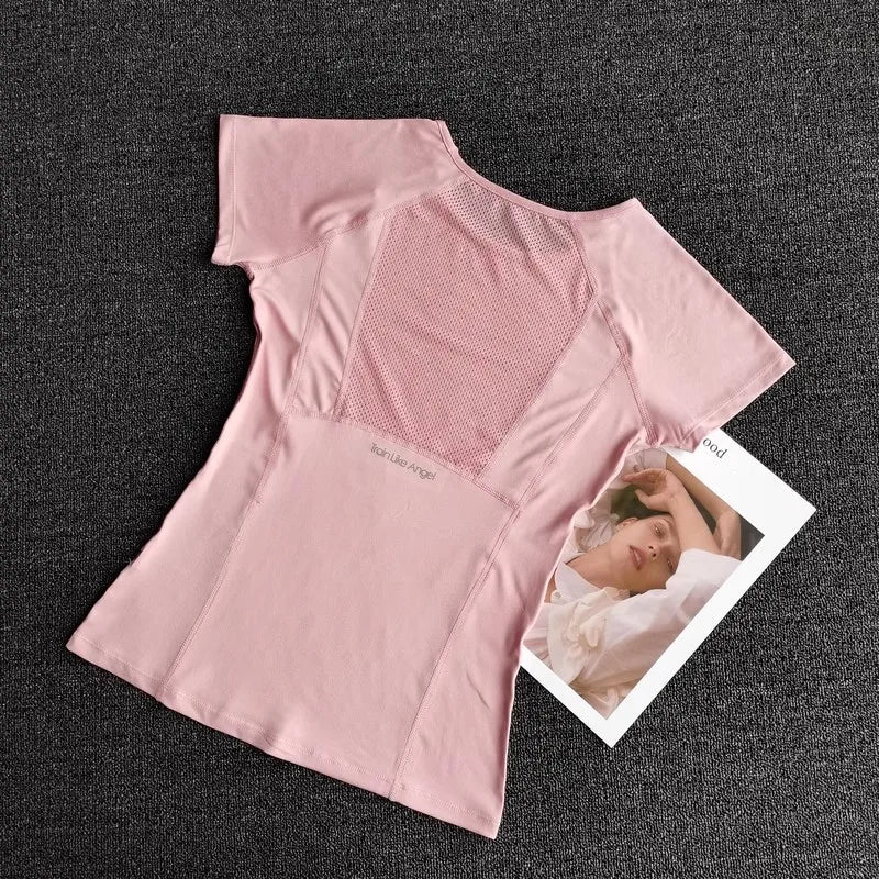 Outdoor Sports Shirt Sportswear Yoga Wear Women's Sports/T-Shirt Fitness Clothes Running Yoga Top Female Workout Tops T-shirt