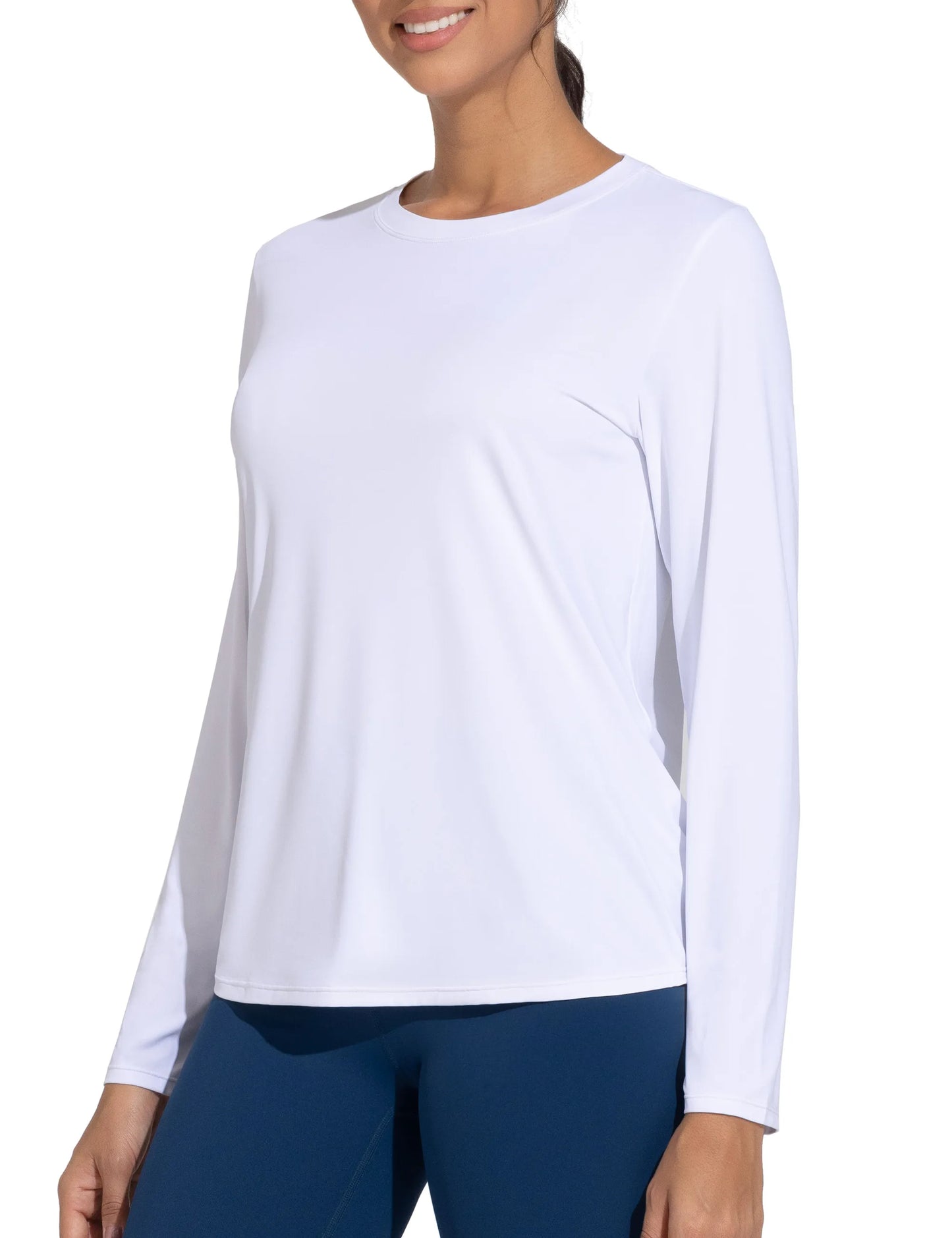 THE GYM PEOPLE Women's Ultra Soft Long Sleeve/Workout Shirts Basic Crewneck Athletic Running Tops