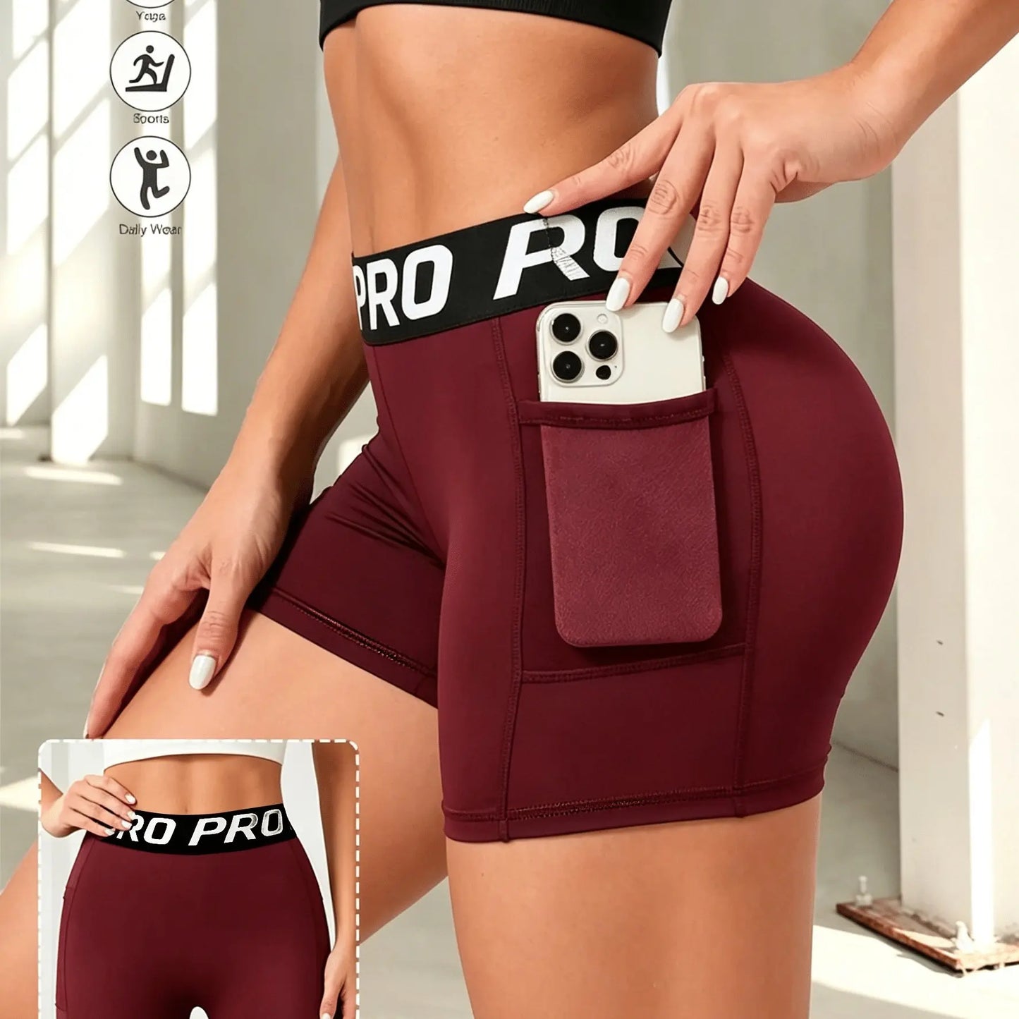 Spring/Summer Women's Activewear Fitness Yoga Shorts/Women's High Waist Butt Lift Tight Pants Ladies Peach Hip Cycling Shorts