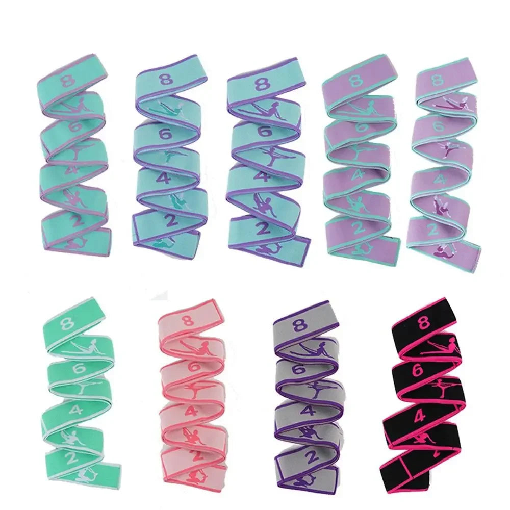 Yoga Stretching Belt Dance Stretching Band Elastic Yoga Resistance Bands/Home Pilates Exercise Pull Strap Belt Fitness Sport