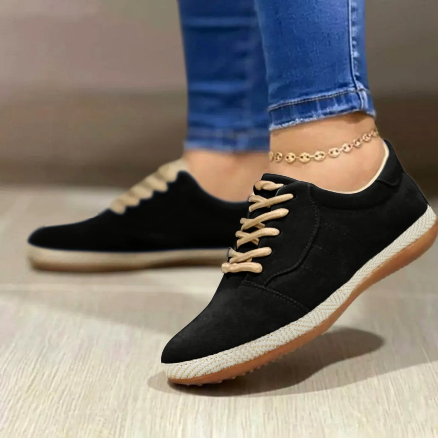 Lace Comfortable Up Toe Breathable Flat Shoes Women/Single Women Dress Shoes Arch Support Shoes