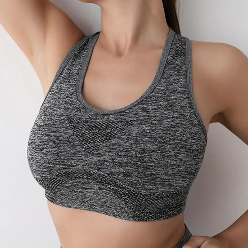 Women Sports Bras Yoga Top Vest High Shockproof Quick-drying Yoga/Gym Running Fitness Underwear Ladies Seamless Sportswear