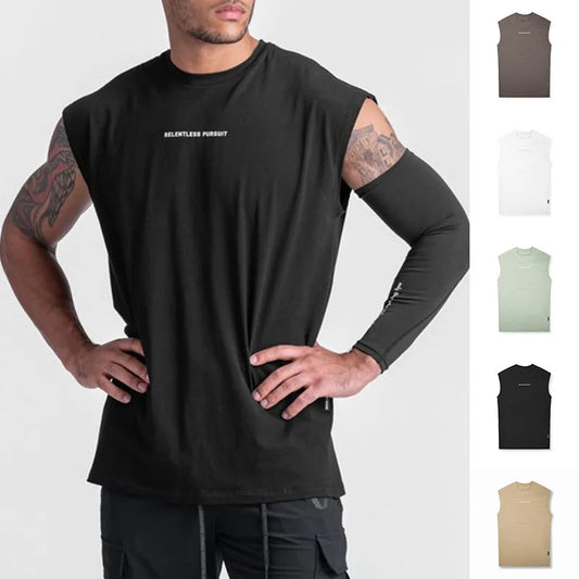 Men's Summer Casual Tank Top Gym Fitness Quick Dry Running/Sleeveless Shirt Sports Vest Undershirt Male Bodybuilding Clothing