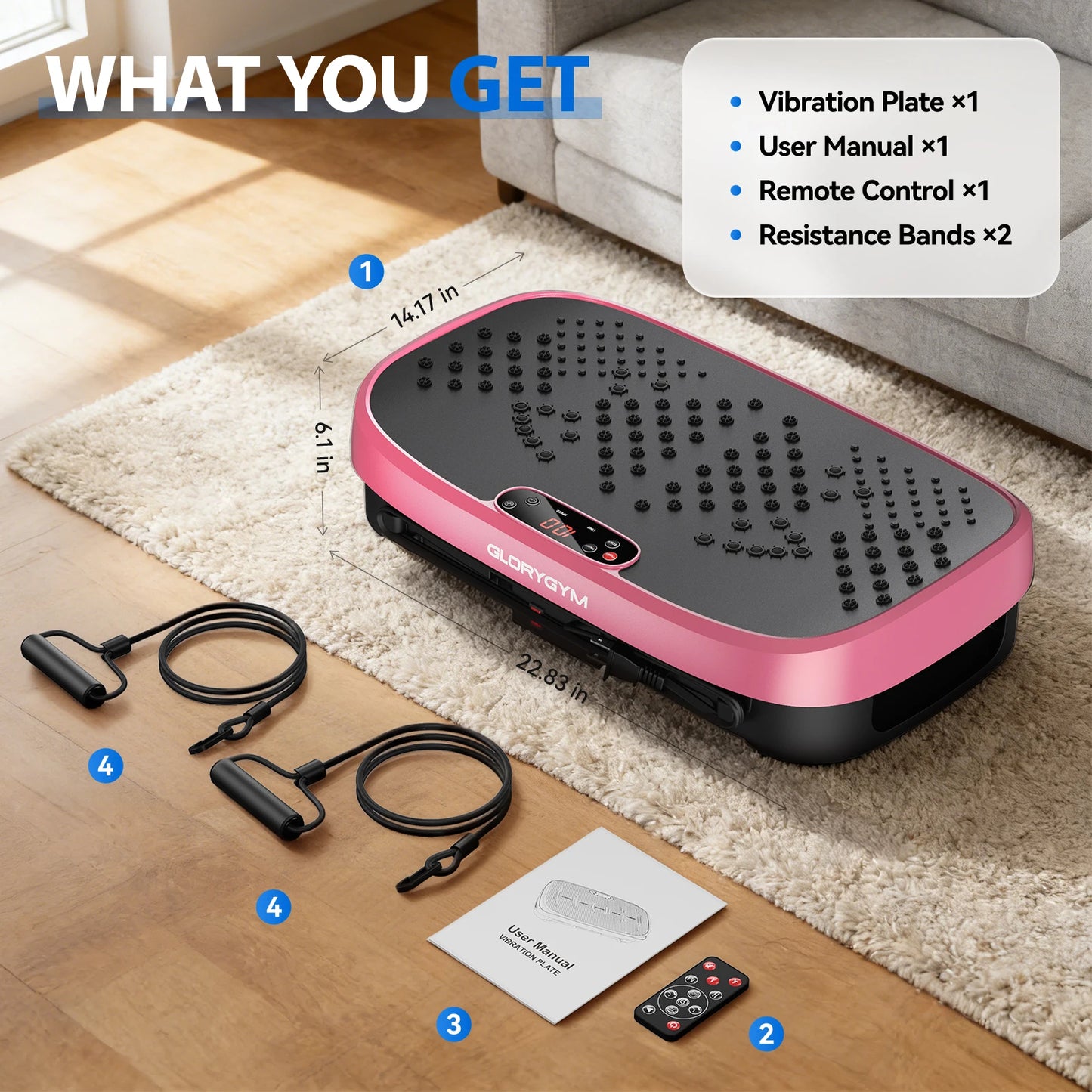 Magnetic Vibration Plate Exercise Machine Fat Burning 120 Levels/330lbs Portable Quiet Home Fitness  APP Control Workout Platform