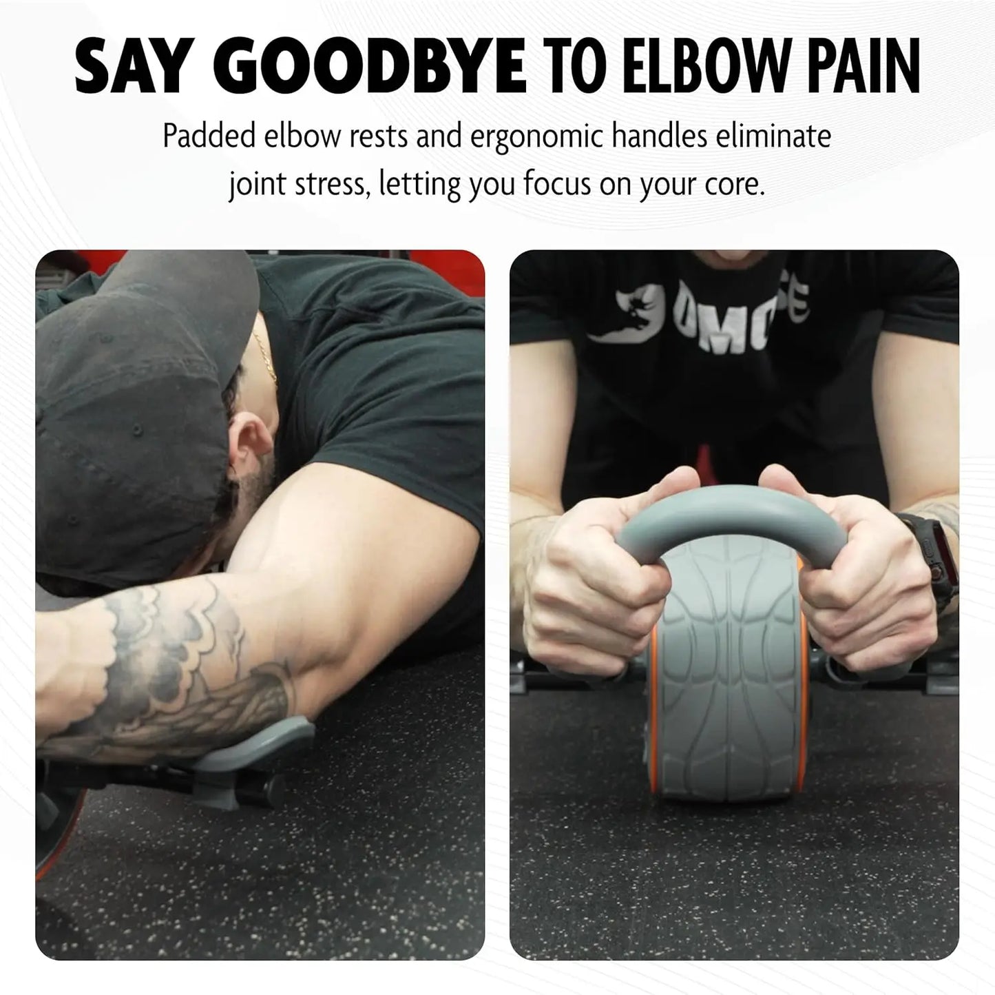 Ab Roller Wheel with Elbow Support 2 Knee Pads Abdominal Trainer/for Core Workout Perfect Abs Workout Equipment for Home and Gym